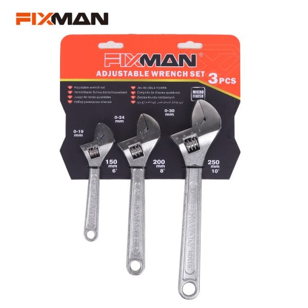 FIXMAN 3pcs Adjustable Wrench Set B0121