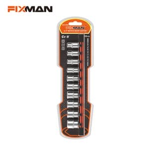 FIXMAN 10pcs 1/4″ Dr. Socket Set P2010MC